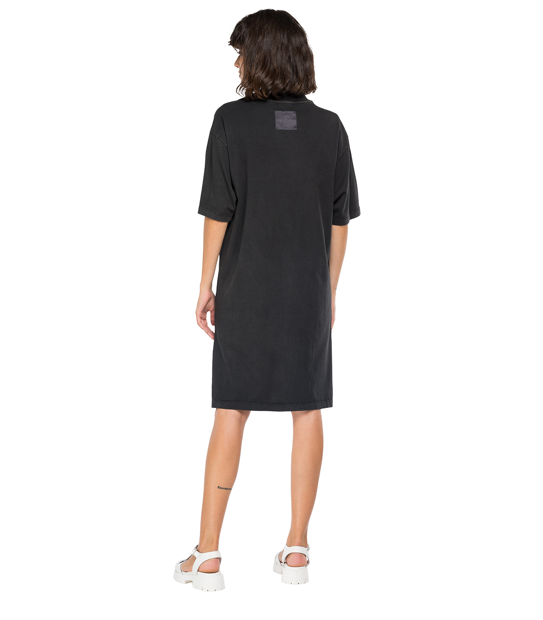 BIO PACKガーメントダイ オーガニックコットンジャージードレス 詳細画像 ブラック 2